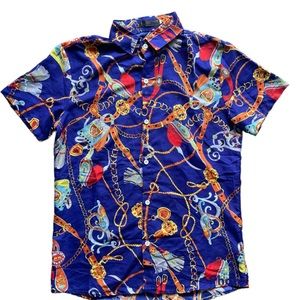 Vintage style chain button up